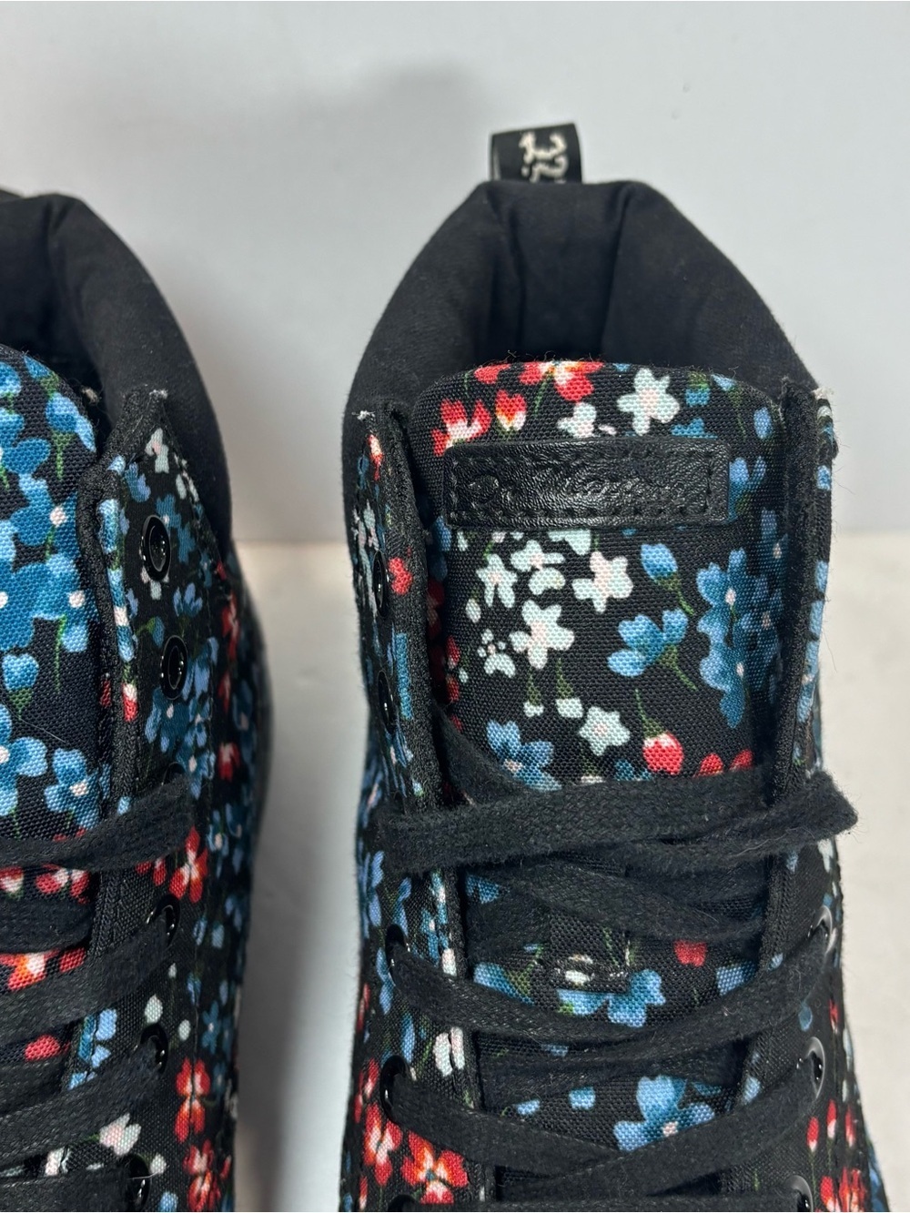 Dr Martens Maelly Floral Black Canvas Women Boots Shoes Sz 10 Boho Spring EUC - Picture 4 of 11